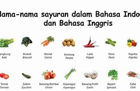 Sebutkan Nama Nama Sayuran Dalam Bahasa Inggris